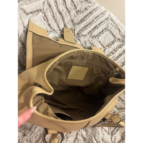 Coach Soho Hamilton Cream Pebbled Cowhide Leather Shoulder Bag SOHO Y2K Satchel - Picture 6 of 10